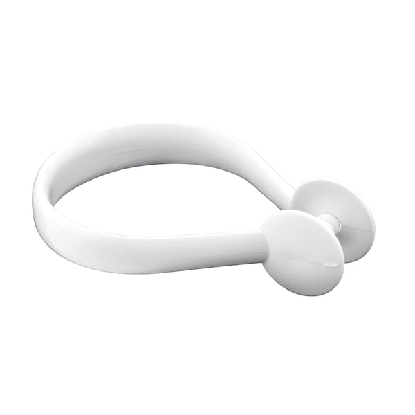 Prime-Line Shower Curtain Rings, Snap-On, Plastic Construction, White in. Color (12 Pack) MP59600 - main